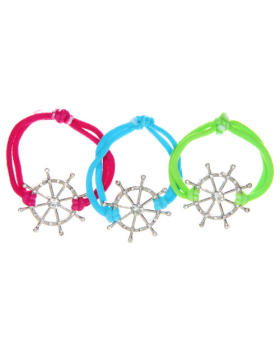 Assorted Rhinestone Ship's Helm Bracelet
