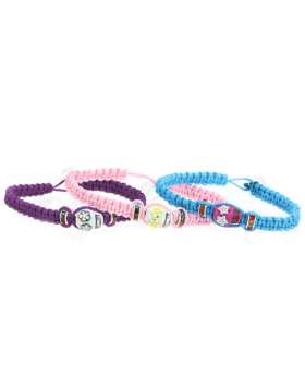 Assorted Gem Stone Skull Bracelet