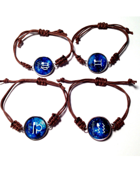 Zodiac Blue Disk Bracelet