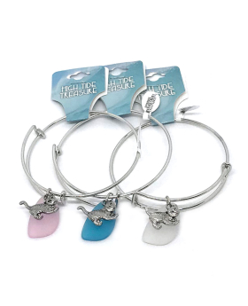 Sea Glass Tiger Bangle Bracelet