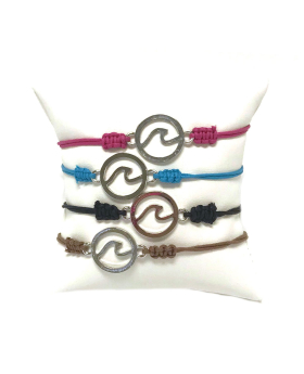 Silver wave shape bracelet