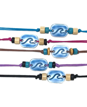 Rectangle bead Wave bracelet