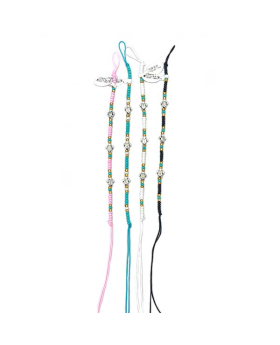 Assorted Tie string Bracelet with 3 small Silver Turtles and seed Beads