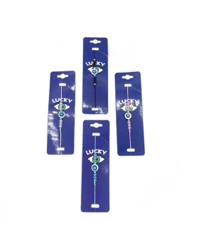 Assorted adjustable string Lucky Eye bead Bracelet