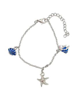 Silver and blue Sealife Bracelet