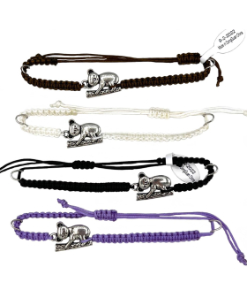 Silver Koala on assorted macrame sting Bracelet