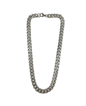 Heavy Silver flat chain Necklace