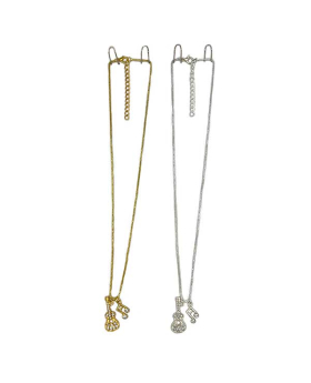 Crystal Guitar and Music Note charms on Necklace Gold and Silver assorted