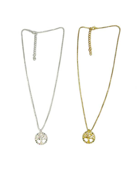 Assorted Gold and Silver Tree of Life Necklace with crystals