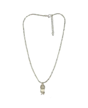 Silver and Crystal Jellyfish Necklace