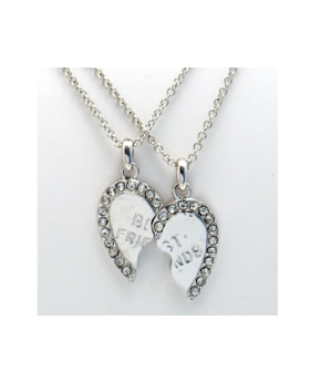 Best Friend Heart Necklace Set