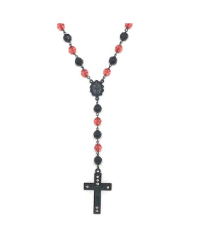 Red and Black bead Rosary