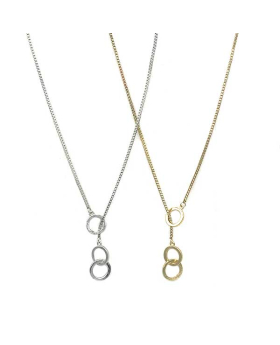 Assorted Gold and Silver Hoop Toggle Necklace Closeout