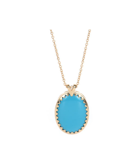 Assorted Gold/SilverLarge Oval Pendant Long Necklace Closeout