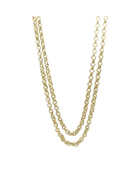 Silver and Gold assorted Long Double Strand chunky Chain Necklace  Closeout