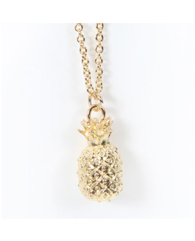 Gold Finish Pineapple Necklace