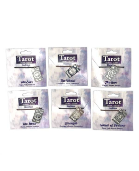 6 Assorted silver Tarot Necklace