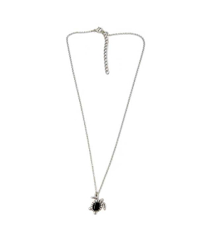 silver and Mood Turtle on silver chain Necklace