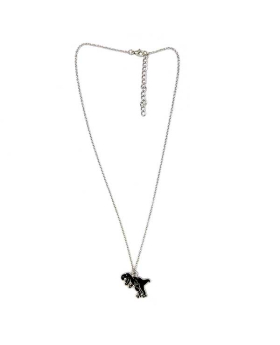 Mood Dinosaur on silver chain Necklace