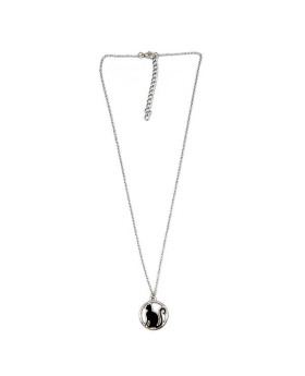 Silver Necklace with Mood Cat pendant