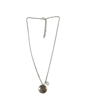 Love Country Music charm and Pearl charm on Silver chain Necklace