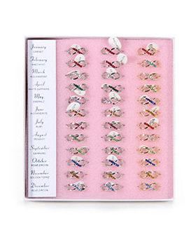 Assorted Birthstone Infinity Ring