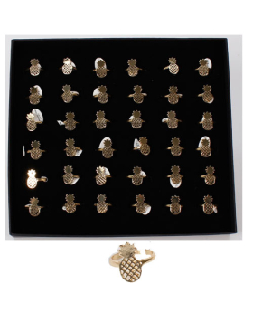 Gold Finish Pineapple Ring