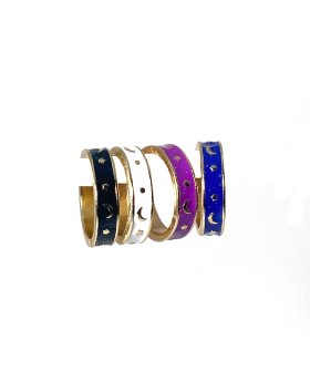 Moon and Stars Ring, Assorted Colors 