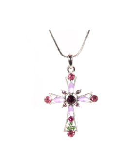 Assorted Rhinestone Cross Necklace