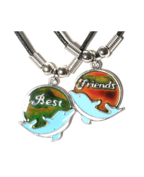 Dolphin Best Friends Mood Necklace Set