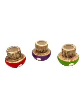 Ceramic Mushroom Shot Glass assorted