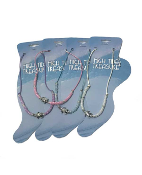 Assorted seed bead Turtle Anklet