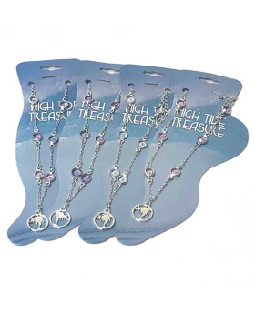Palmetto Moon Anklet with assorted round rhinestones