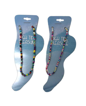 Multi Color seed bead anklet