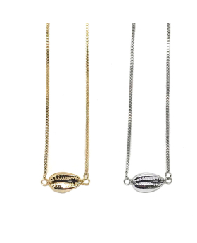 Assorted Gold/Silver Shell on adjustable chain bracelet