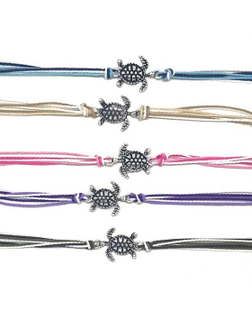 Turtle on assorted string Bracelet