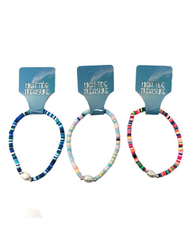 Fimo Multi color Bracelet with Pearl