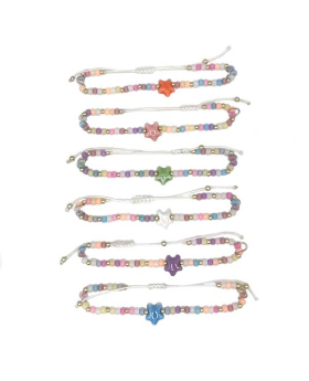 6 Assorted beaded Starfish Bracelets