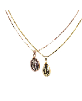 Assorted Rose Gold and Gold Shell on Chain Necklace