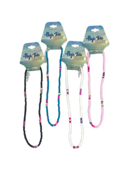Skinny Fimo bright color block Necklace