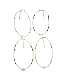 White Turtle bead with assorted beads Necklace