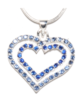 Assorted Double Outline Heart Necklace