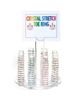 Assorted Crystal Stretch Toe Ring