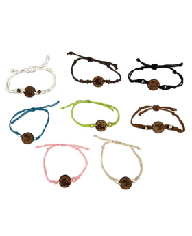 Wave Design on recycled wood Bracelet