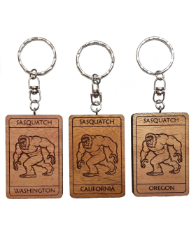 Sasquatch (S) or Bigfoot (B) Namedrop Keychain