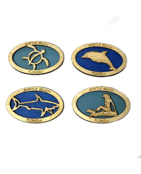 Oval wood magnet-special order