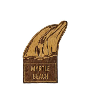 Dolphin Cutout Wood Magnet with Namedrop