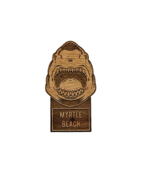 Shark Cutout Wood Magnet with Namedrop 