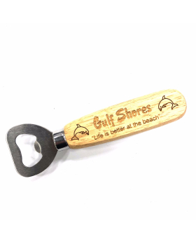 wood handle namedrop/custom bottle opener
