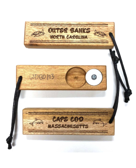 Wood block bottle opener with namedrop